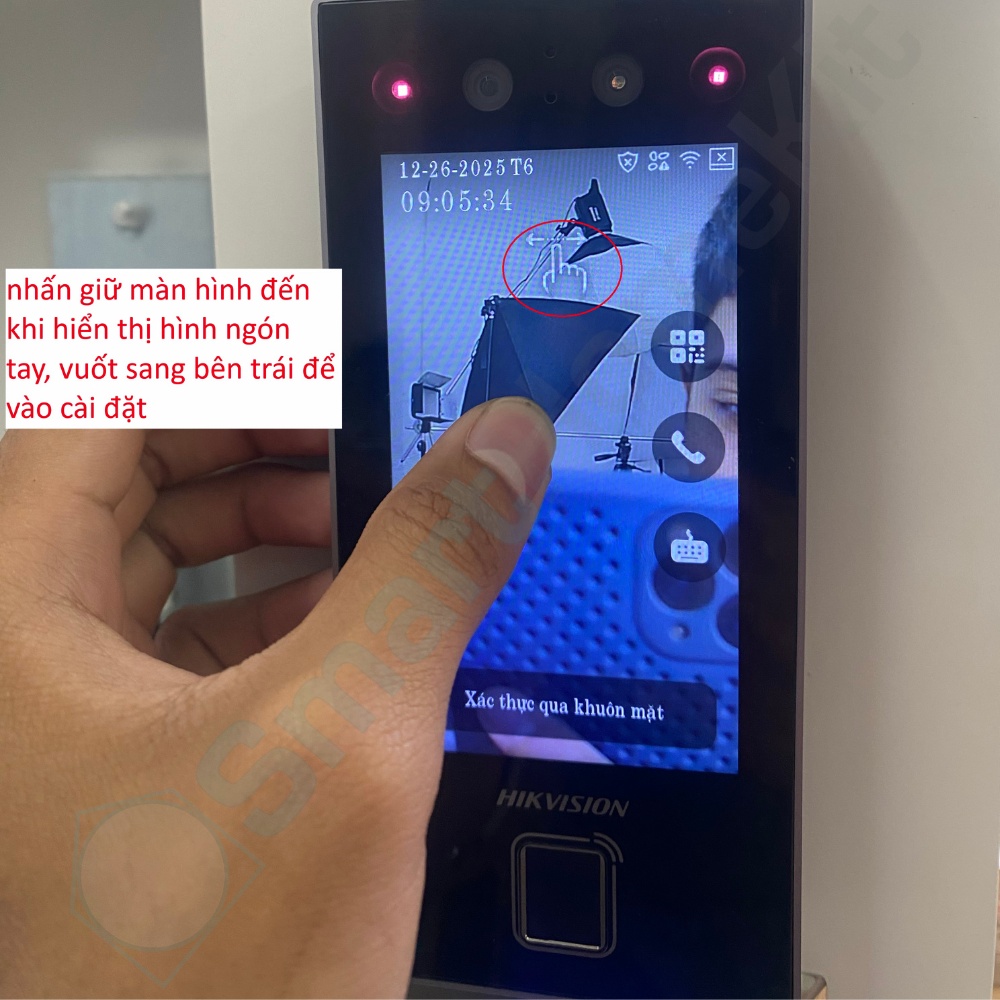 Hướng dẫn cấu hình khoá Hikvision FaceID 9 8