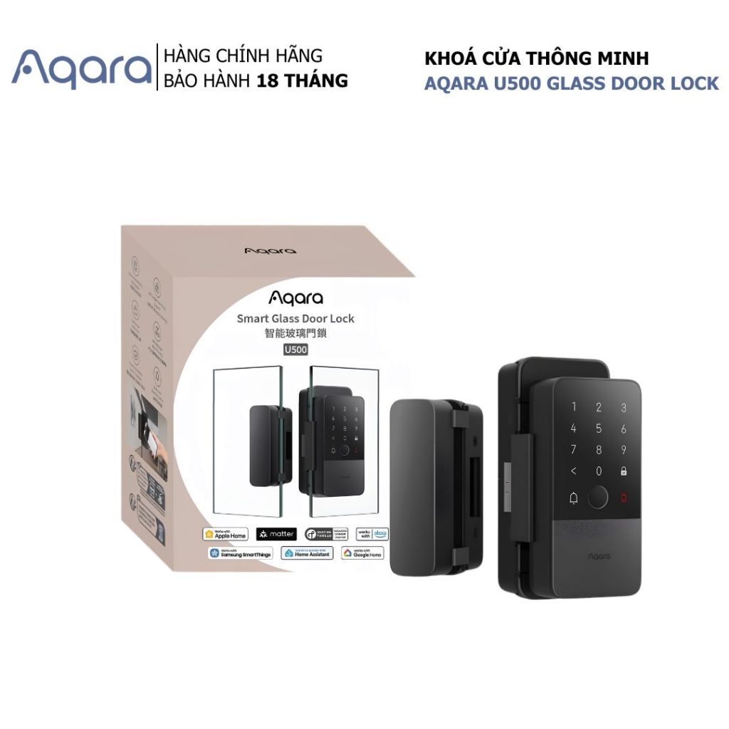 Khoá cửa kính Aqara Smart Glass Door Lock U500